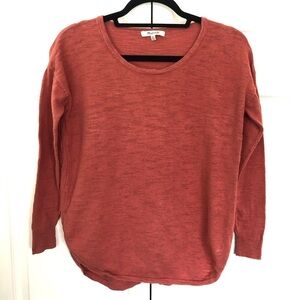 Madewell Clearweather Dusty Brick Red Long Sleeve Size XXS